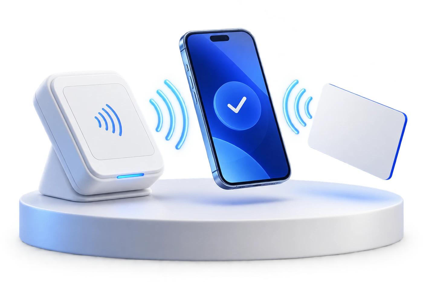 Illustration of contactless card and smartphone payments