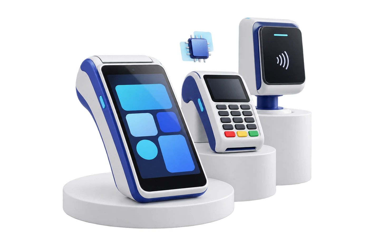 Illustration of different payment terminal types