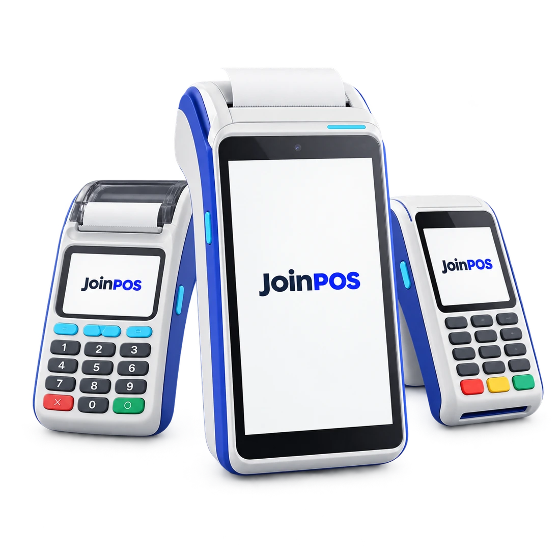 Illustration of three terminals running JoinPOS software